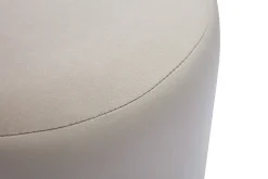 Hot Miliboo Puf redondo de terciopelo topo y metal dorado D40 cm AMAYA