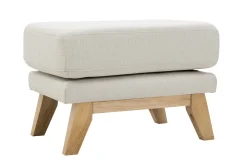 Clearance Miliboo Puf reposapiés nórdico desenfundable beige OSLO