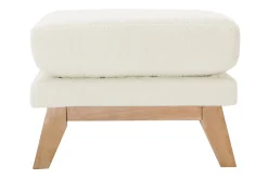 Store Miliboo Puf reposapiés nórdico desenfundable efecto borreguillo blanco OSLO
