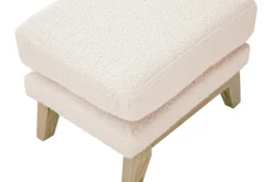 Store Miliboo Puf reposapiés nórdico desenfundable efecto borreguillo blanco OSLO