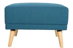 Hot Miliboo Puff / reposapiés tejido azul petroleo ULLA