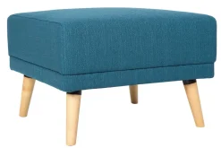 Hot Miliboo Puff / reposapiés tejido azul petroleo ULLA