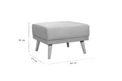 Hot Miliboo Puff / reposapiés tejido naturel ULLA