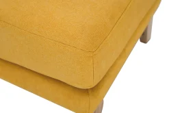 Best Sale Miliboo Reposapiés nórdico desenfundable efecto aterciopelado amarillo mostaza OSLO