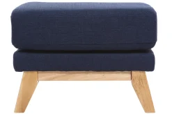 Sale Miliboo Reposapiés puff nórdico azul oscuro OSLO