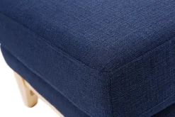 Sale Miliboo Reposapiés puff nórdico azul oscuro OSLO