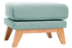 Clearance Miliboo Reposapiés puff nórdico verde agua OSLO