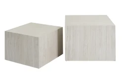 Discount Miliboo Set 2 mesas de centro de diseño efecto travertino CALLA