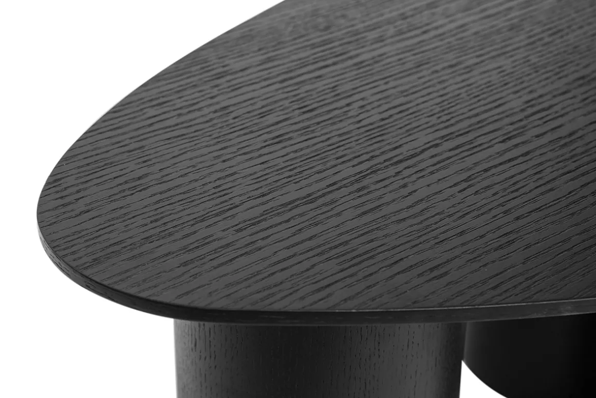 Cheap Miliboo Set 2 mesas de centro nido de madera negra FOLEEN