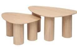 Store Miliboo Set 2 mesas de centro nido de madera clara FOLEEN