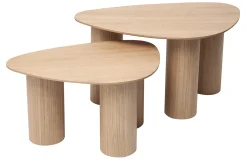 Store Miliboo Set 2 mesas de centro nido de madera clara FOLEEN