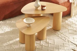 Store Miliboo Set 2 mesas de centro nido de madera clara FOLEEN