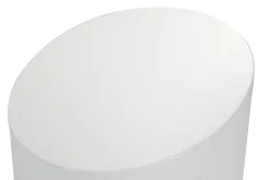 Flash Sale Miliboo Set 2 mesas de centro ovaladas efecto blanco lacado brillante FAMOSA
