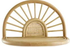 Hot Miliboo Set de 2 estanterías de pared de ratán natural y caña 40 cm BOW