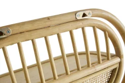 Outlet Miliboo Set de 2 estanterías de pared de ratán y caña 45 cm SYBILLE