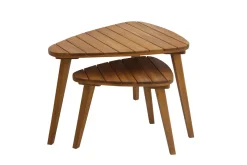 Best Sale Miliboo Set de 2 mesas de centro de madera maciza ELQUI