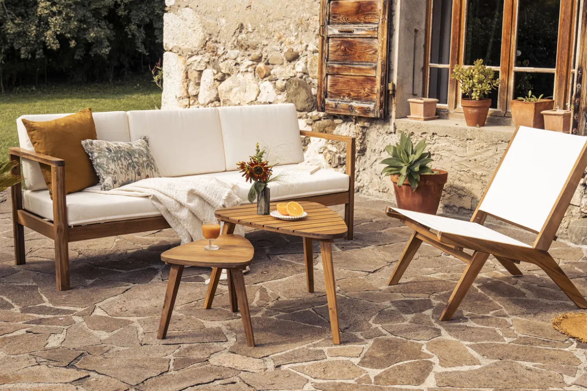 Best Sale Miliboo Set de 2 mesas de centro de madera maciza ELQUI