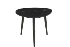 Best Sale Miliboo Set de 2 mesas de centro ovaladas de mármol negro y metal PLATZ