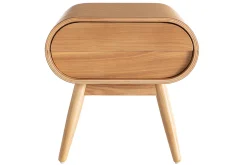Best Sale Miliboo Set de 2 mesillas de noche con cajón vintage de madera clara 45 cm BJORG