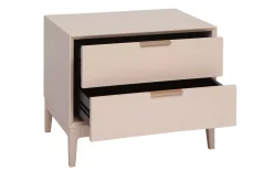 Best Sale Miliboo Set de 2 mesillas de noche rosa y metal dorado con almacenaje 60 cm GIANA