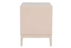 Best Sale Miliboo Set de 2 mesillas de noche rosa y metal dorado con almacenaje 60 cm GIANA