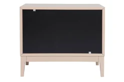 Best Sale Miliboo Set de 2 mesillas de noche rosa y metal dorado con almacenaje 60 cm GIANA