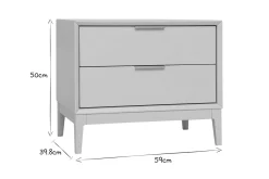 Best Sale Miliboo Set de 2 mesillas de noche rosa y metal dorado con almacenaje 60 cm GIANA