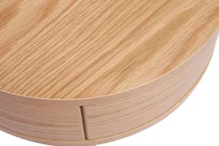 Best Sale Miliboo Set de 2 mesillas de noche redondas de madera clara con cajón 45 cm JUDITH