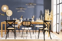 Flash Sale Miliboo Set de 2 sillas bistrot de madera negra y ratán MARCEL