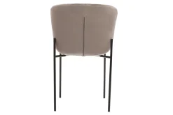 Best Sale Miliboo Set de 2 sillas de diseño de terciopelo color topo y metal negro SAIGA