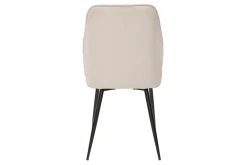 Best Miliboo Set de 2 sillas de diseño de tejido efecto aterciopelado beige y metal negro FANETTE