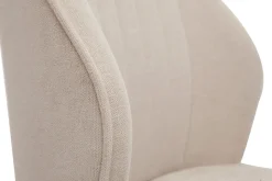 Best Miliboo Set de 2 sillas de diseño de tejido efecto aterciopelado beige y metal negro FANETTE