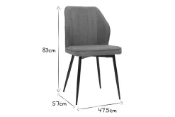 Best Miliboo Set de 2 sillas de diseño de tejido efecto aterciopelado beige y metal negro FANETTE