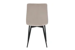 Best Sale Miliboo Set de 2 sillas de diseño de terciopelo color topo y metal negro PUMPKIN