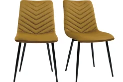 Hot Miliboo Set de 2 sillas de diseño de terciopelo bronce y metal negro PUMPKIN