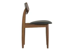 Flash Sale Miliboo Set de 2 sillas de diseño de madera oscura y negro ELION