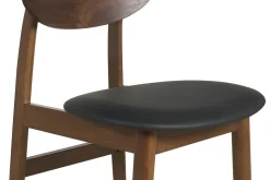 Flash Sale Miliboo Set de 2 sillas de diseño de madera oscura y negro ELION