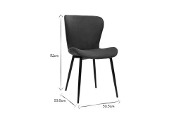Flash Sale Miliboo Set de 2 sillas de diseño de pana terracota y metal negro ADDICT