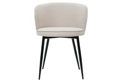 Flash Sale Miliboo Set de 2 sillas de diseño tejido efecto aterciopelado beige SERIF