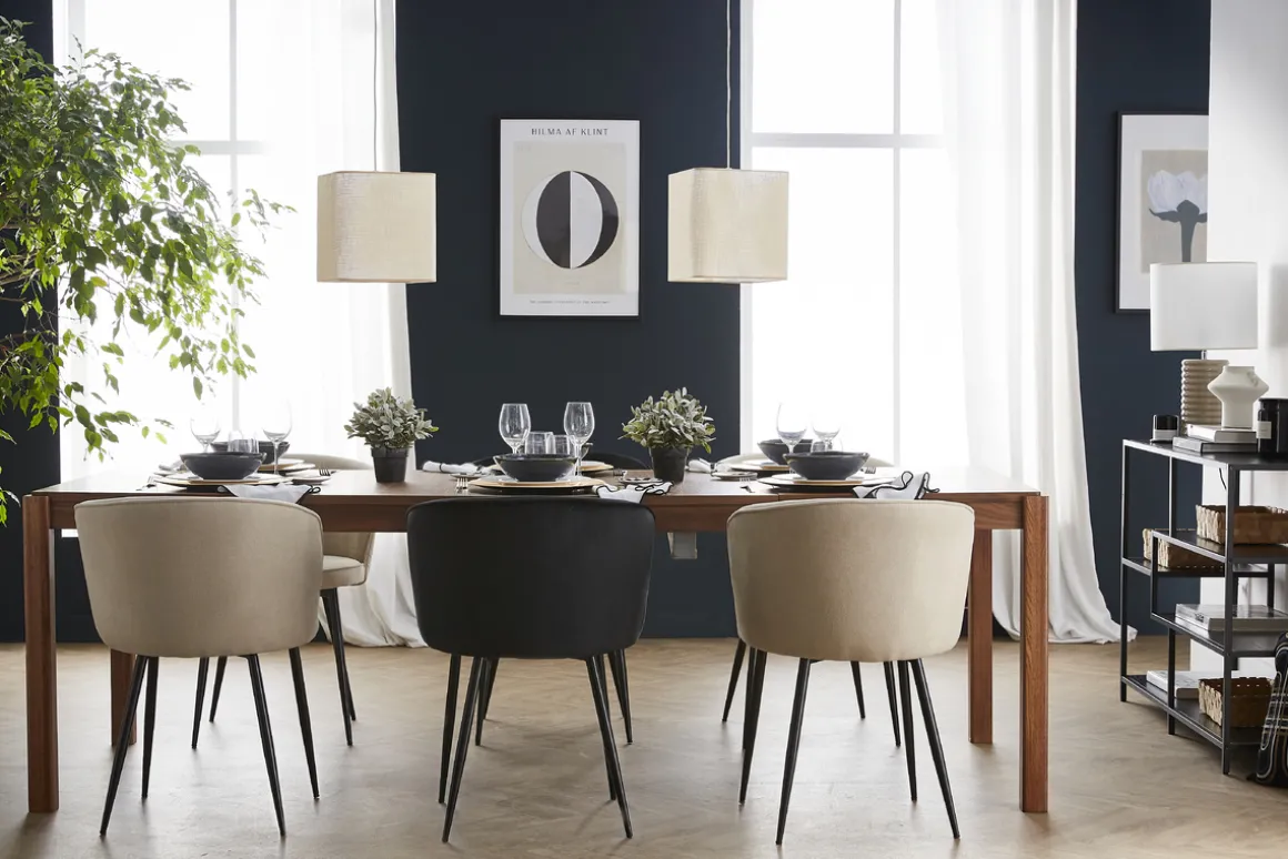 Flash Sale Miliboo Set de 2 sillas de diseño tejido efecto aterciopelado beige SERIF