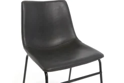 Store Miliboo Set de 2 sillas de estilo industrial negras NEW ROCK