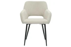 Flash Sale Miliboo Set de 2 sillas de pana color topo y metal negro LAURETTE
