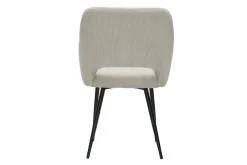 Flash Sale Miliboo Set de 2 sillas de pana color topo y metal negro LAURETTE