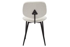 Best Sale Miliboo Set de 2 sillas de tejido efecto borreguillo blanco y metal negro TOBIAS