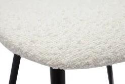 Best Sale Miliboo Set de 2 sillas de tejido efecto borreguillo blanco y metal negro TOBIAS