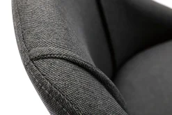 Cheap Miliboo Set de 2 sillas de tela efecto aterciopelado texturizado gris oscuro y madera clara maciza HIGGINS