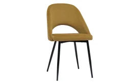 Best Miliboo Set de 2 sillas de terciopelo bronce con patas de metal COSETTE