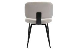 Cheap Miliboo Set de 2 sillas de terciopelo color topo y metal negro ATRIUM