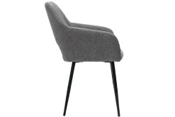 Online Miliboo Set de 2 sillas efecto aterciopelado texturizado gris LAURETTE