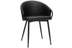 Discount Miliboo Set de 2 sillas negras de diseño PRECIO